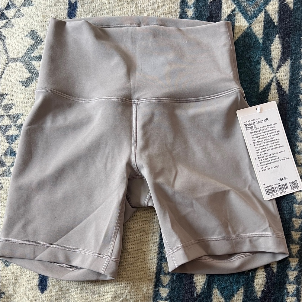 Lululemon Grey Wundertrain HR Short 6”